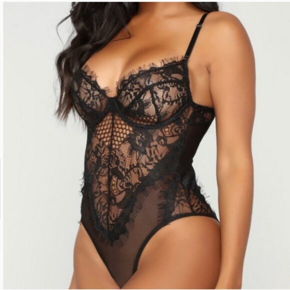 Fashion Nove Hopeless Romantic Teddy - Black - Picture 10 of 12